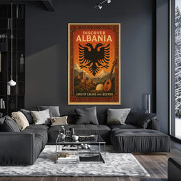 Explore Albania's Beauty in Patriotic Travel Poster