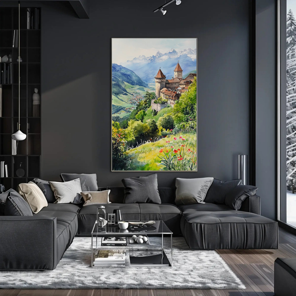 Liechtenstein Vaduz Castle Hilltop View Poster