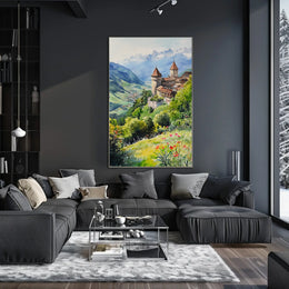 Liechtenstein Vaduz Castle Hilltop View Poster