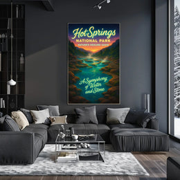 Hot Springs National Park A Symphony of Water and Stone Poster
