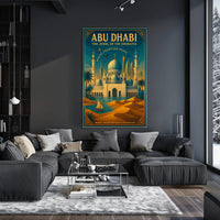Abu Dhabi Elegance: Modern Meets Vintage Cultural or Heritage Poster