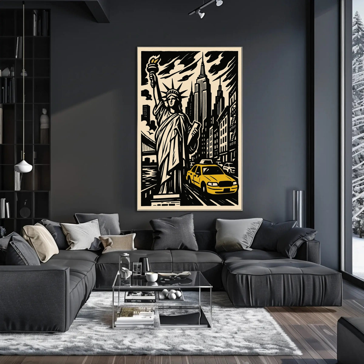 Iconic New York Poster Bold Urban Wall Art for Living Rooms