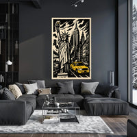 Iconic New York Poster Bold Urban Wall Art for Living Rooms