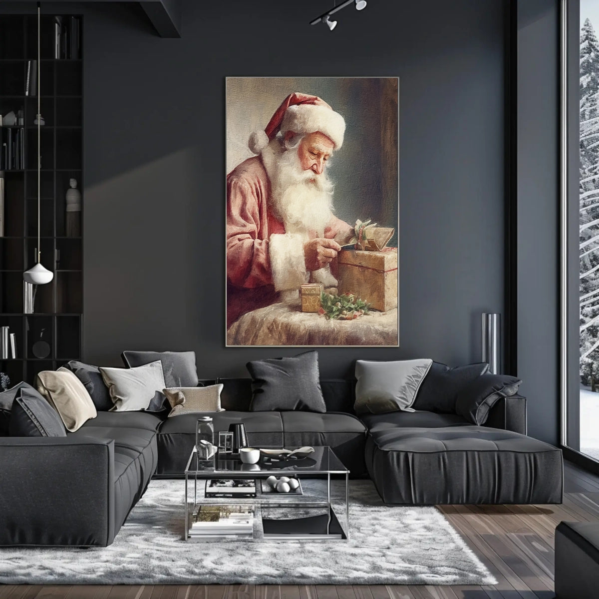 Santa Claus In A Moment Of Preparation Poster