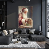 Santa Claus In A Moment Of Preparation Poster