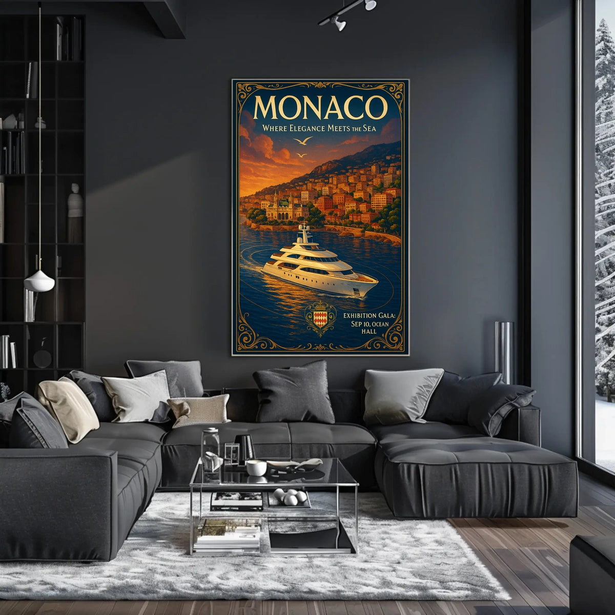 Monaco Where Elegance Meets the Sea Poster