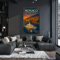 Monaco Where Elegance Meets the Sea Poster