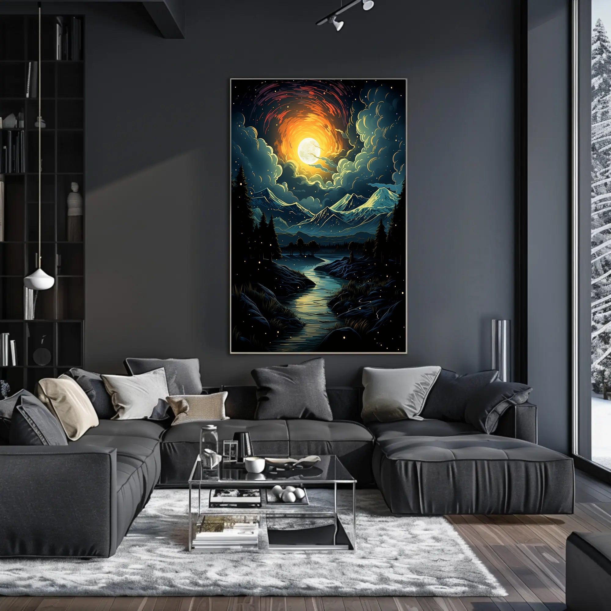 Celestial Nightscape Poster