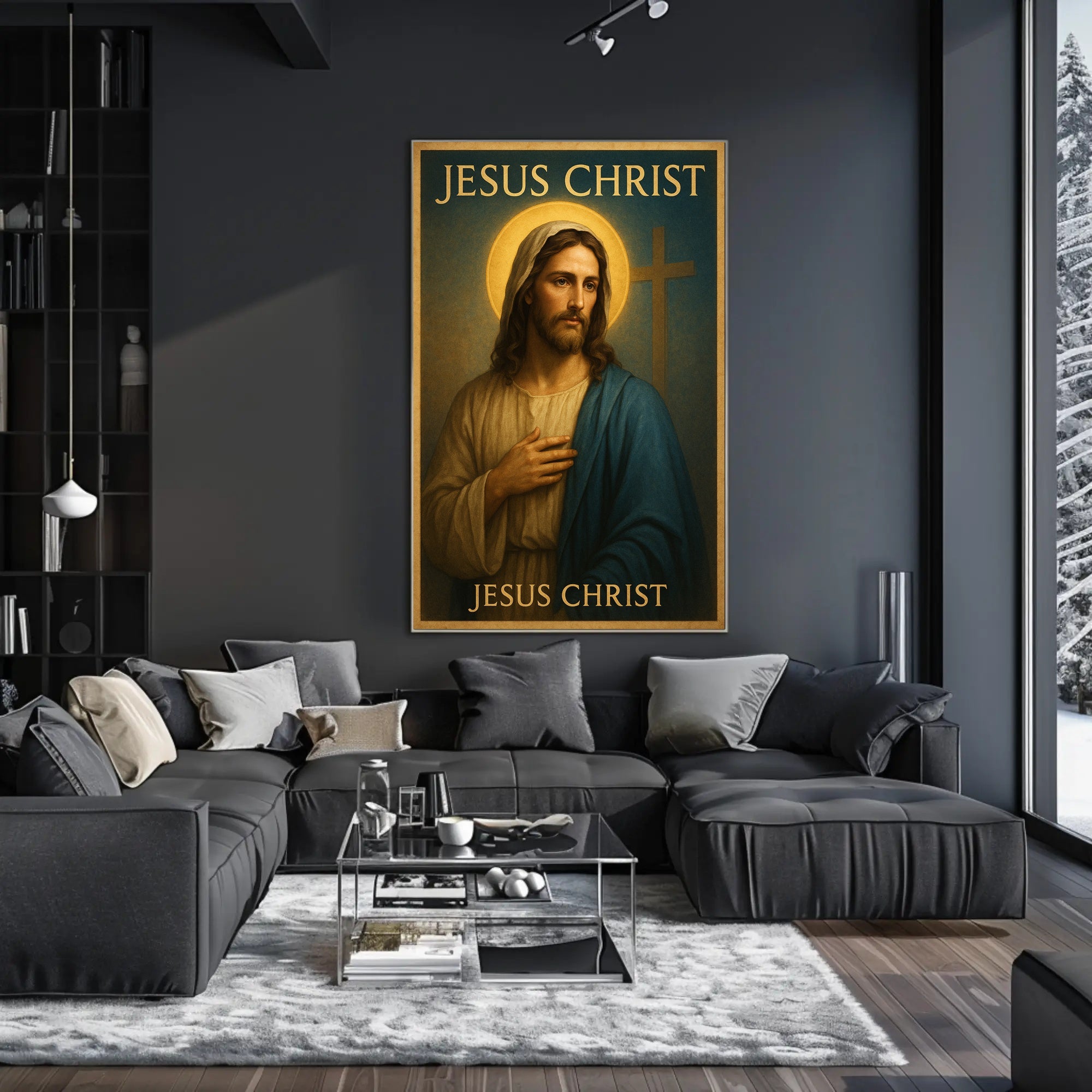 Jesus Christ Wall Art Vintage Print PosterGoat