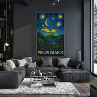 Starry Night Over The Virgin Islands Poster