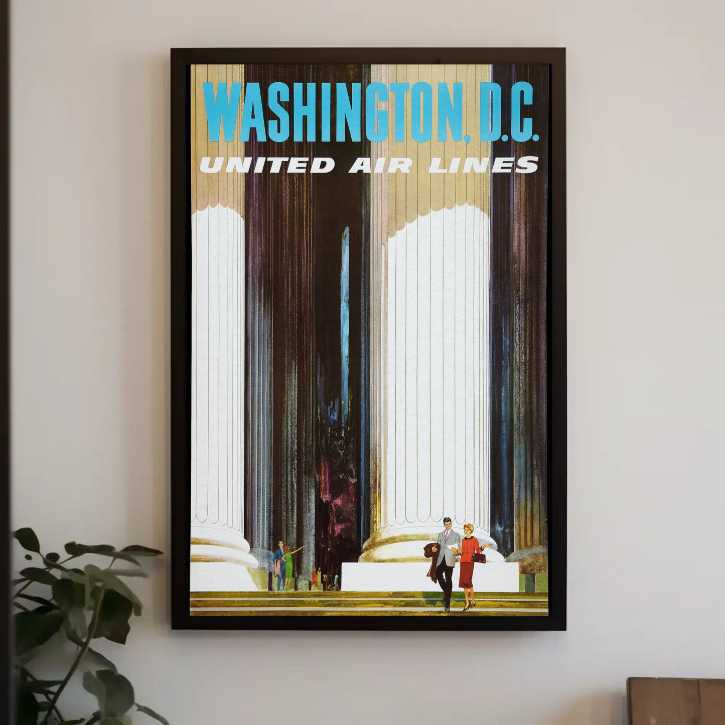 United Airlines Washington, D.C. Travel Poster (1960)