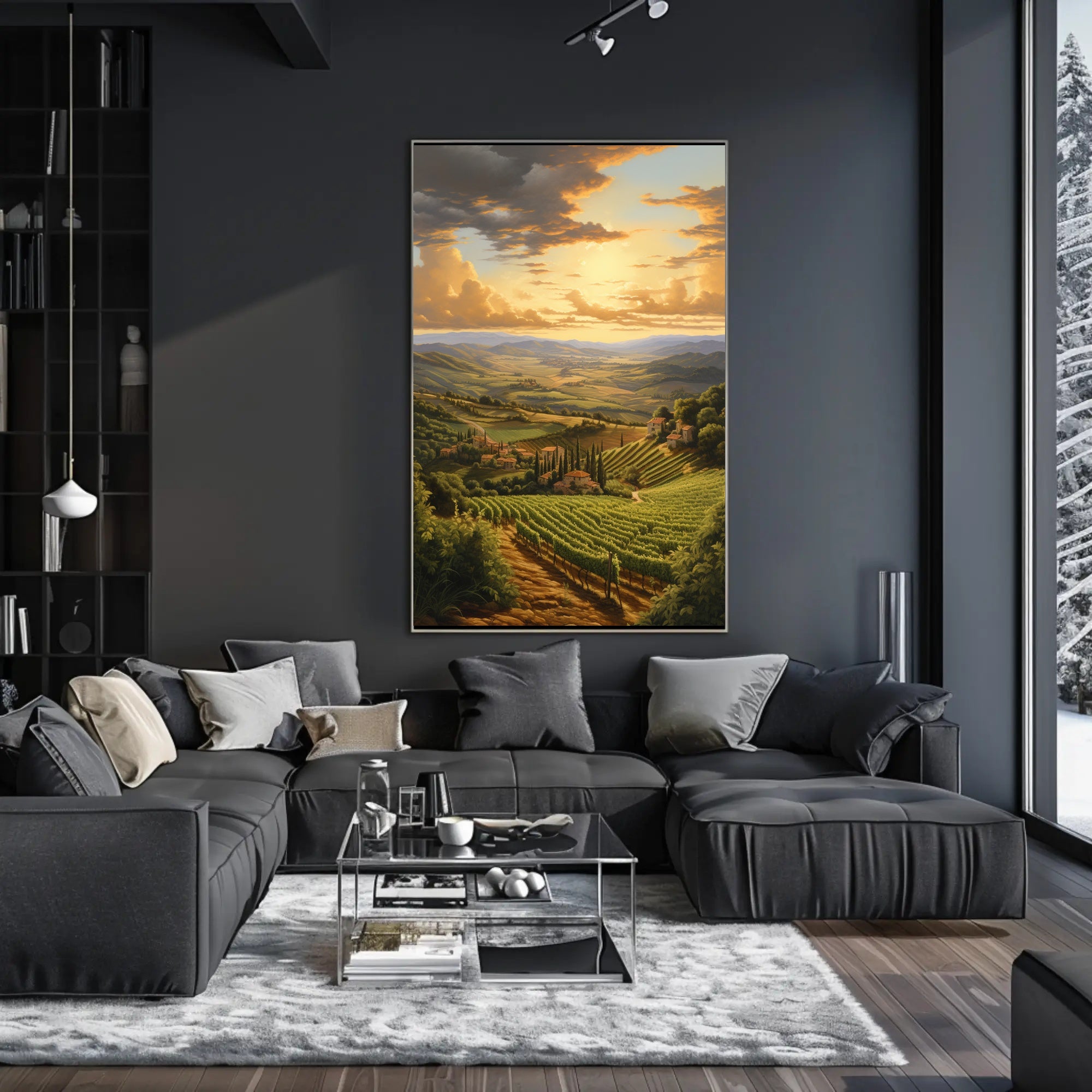 Tuscan Vineyard Serenity Art Print Travel Poster