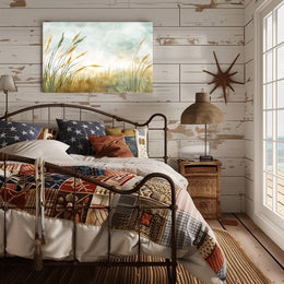 Serene Meadow Abstract Watercolor Landscape Poster