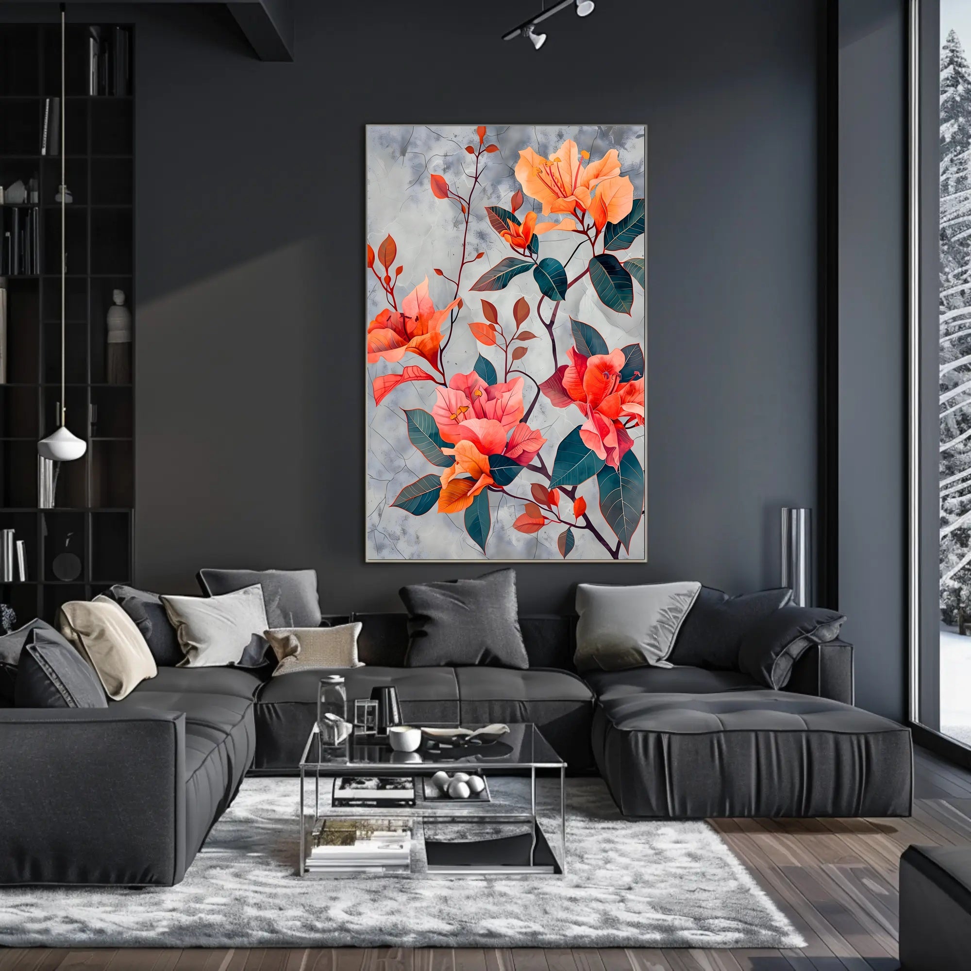Vibrant Floral Elegance Wall Art Print