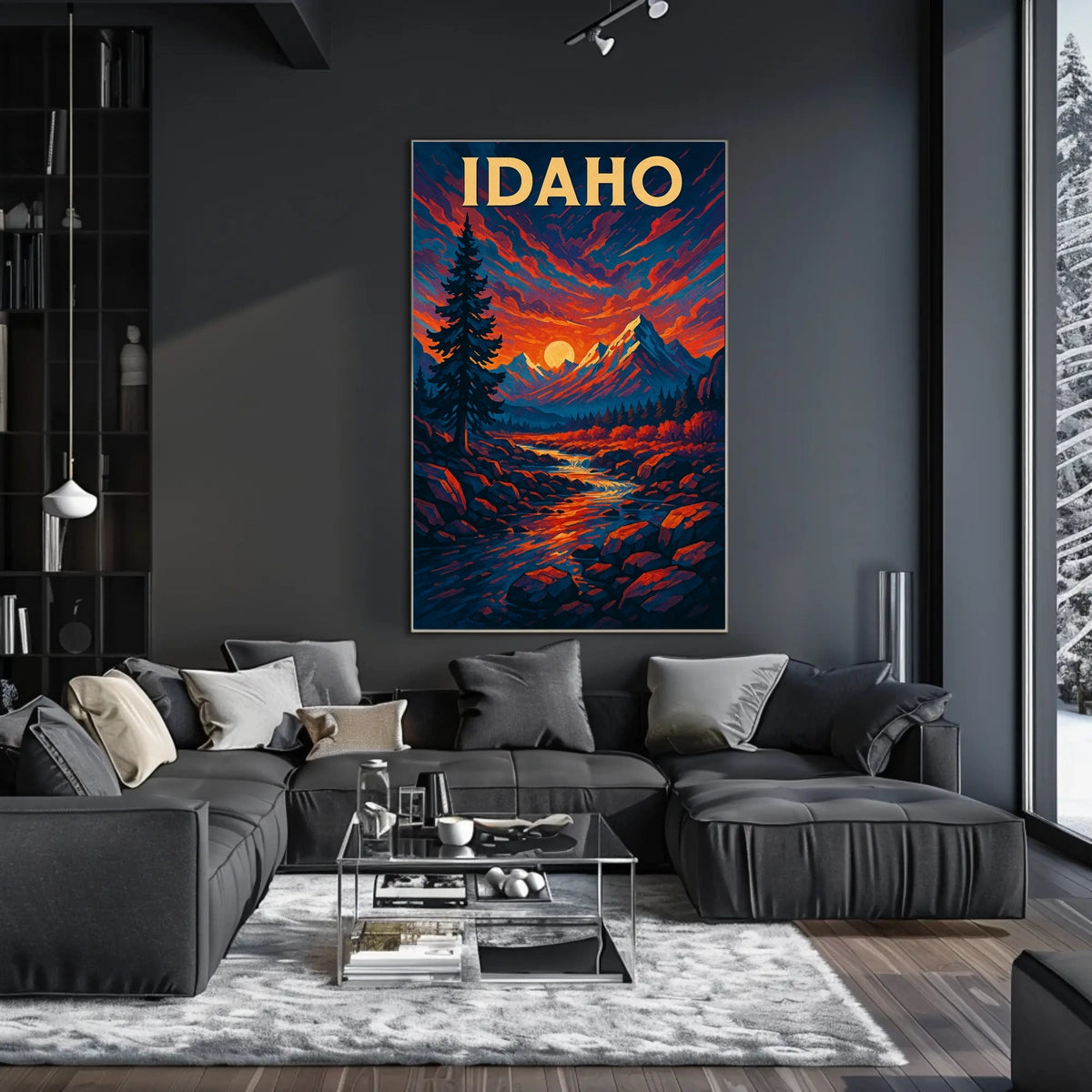 Idaho Sunset Landscape Poster