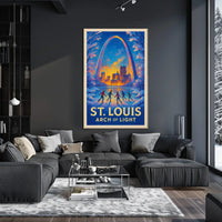 St. Louis Arch Of Light Poster