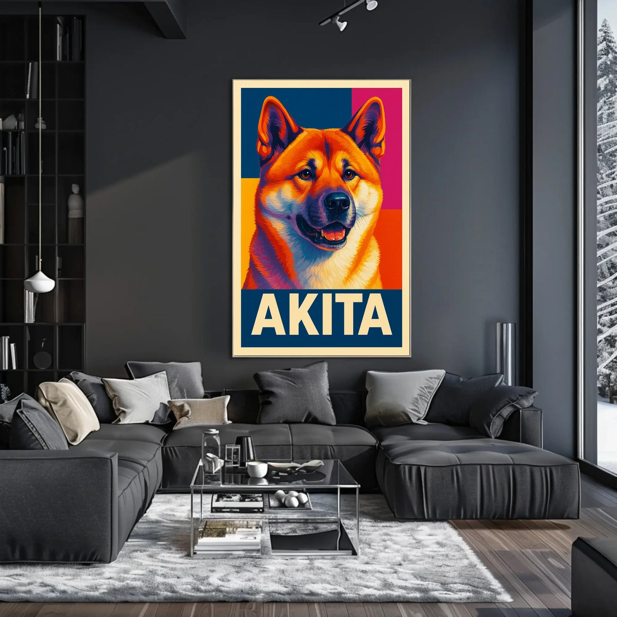 Akita Portrait Poster