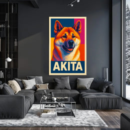 Akita Portrait Poster