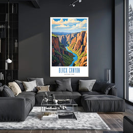 Black Canyon National Park Travel Poster Scenic Art Print