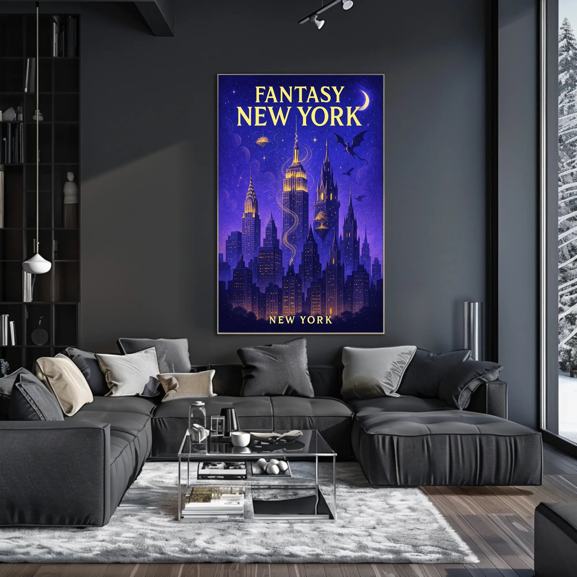 Fantasy New York Poster PosterGoat