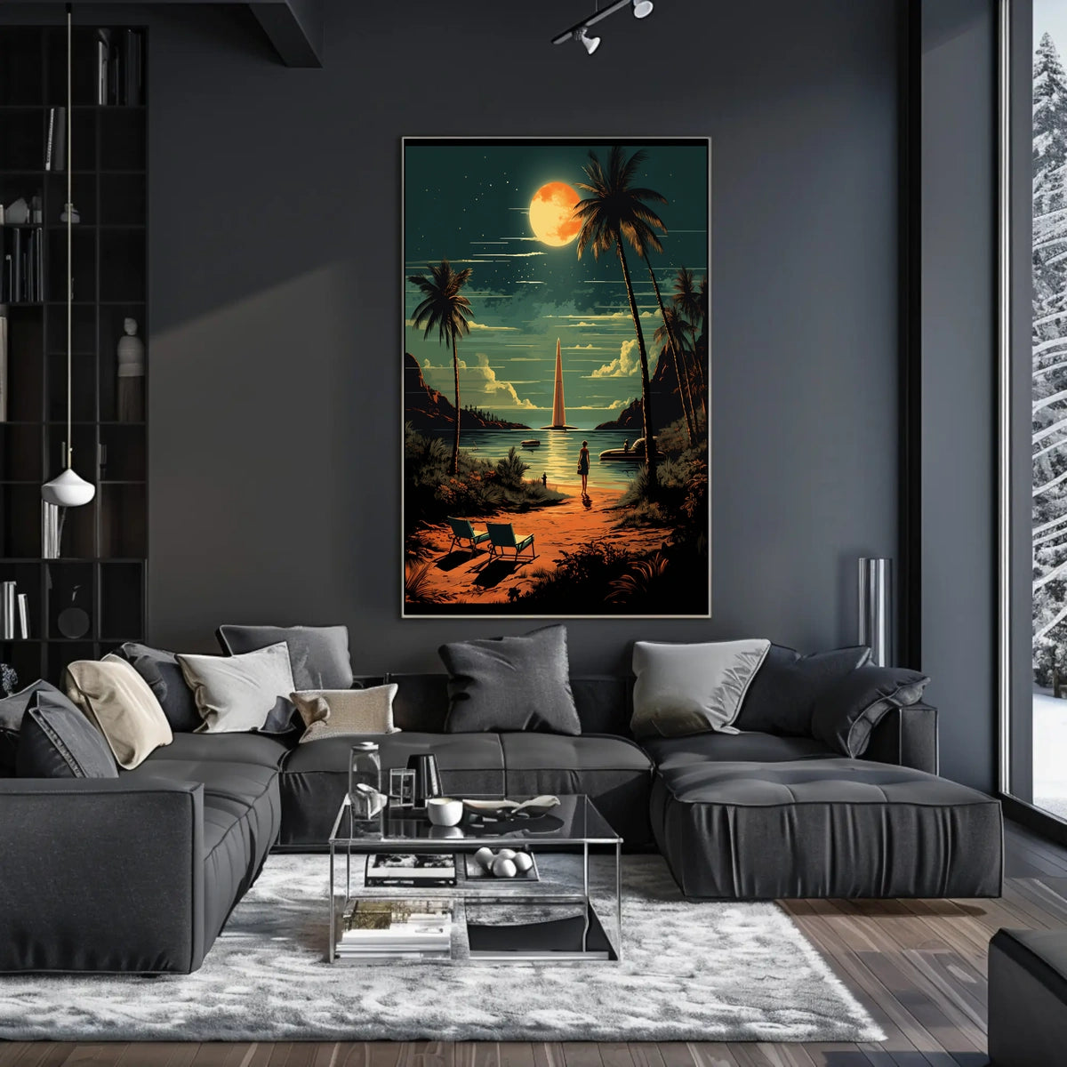 Moonlit Oasis Poster