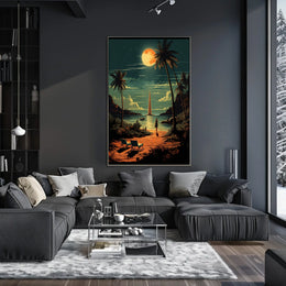 Moonlit Oasis Poster