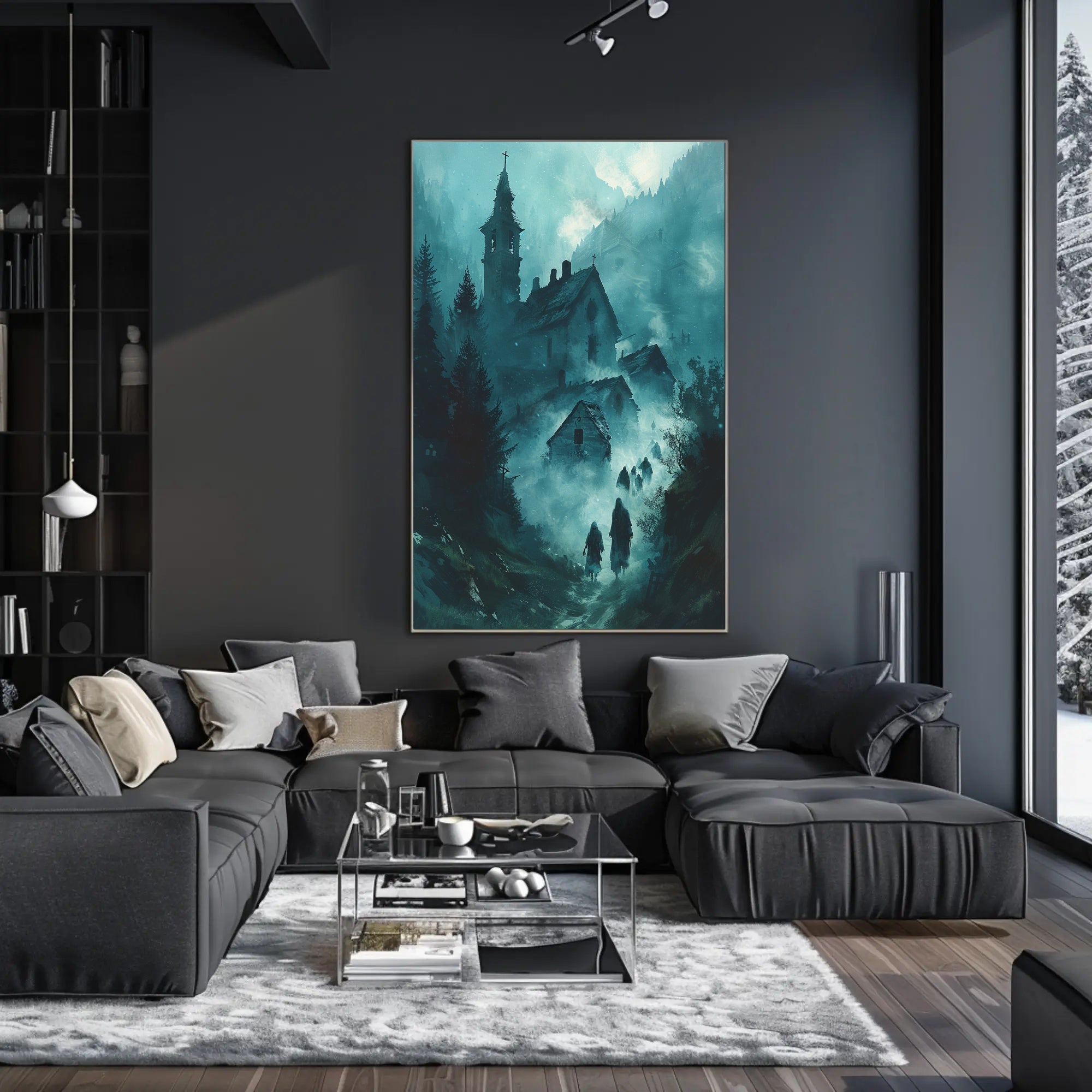 Haunting Misty Landscape Gothic Fantasy Art Poster PosterGoat