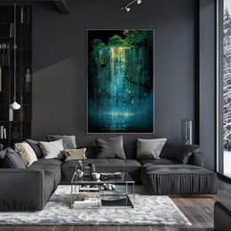 Digital Waterfall Poster