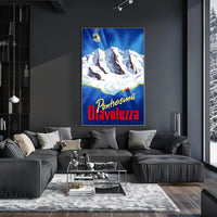 Pontresina Diavolezza Vintage Travel Adventure Poster PosterGoat