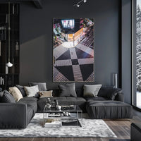 Vibrant City Intersection Poster PosterGoat