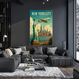 Vintage New York City Travel Poster PosterGoat