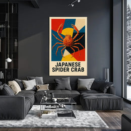 Japanese Spider Crab Art Poster