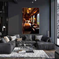 Luxurious Train Cabin Retreat Poster