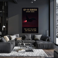 Stylized EF-111A Raven Aircraft Military Art Poster