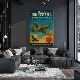 Bell P-6 Kingcobra Aviation Legends Poster