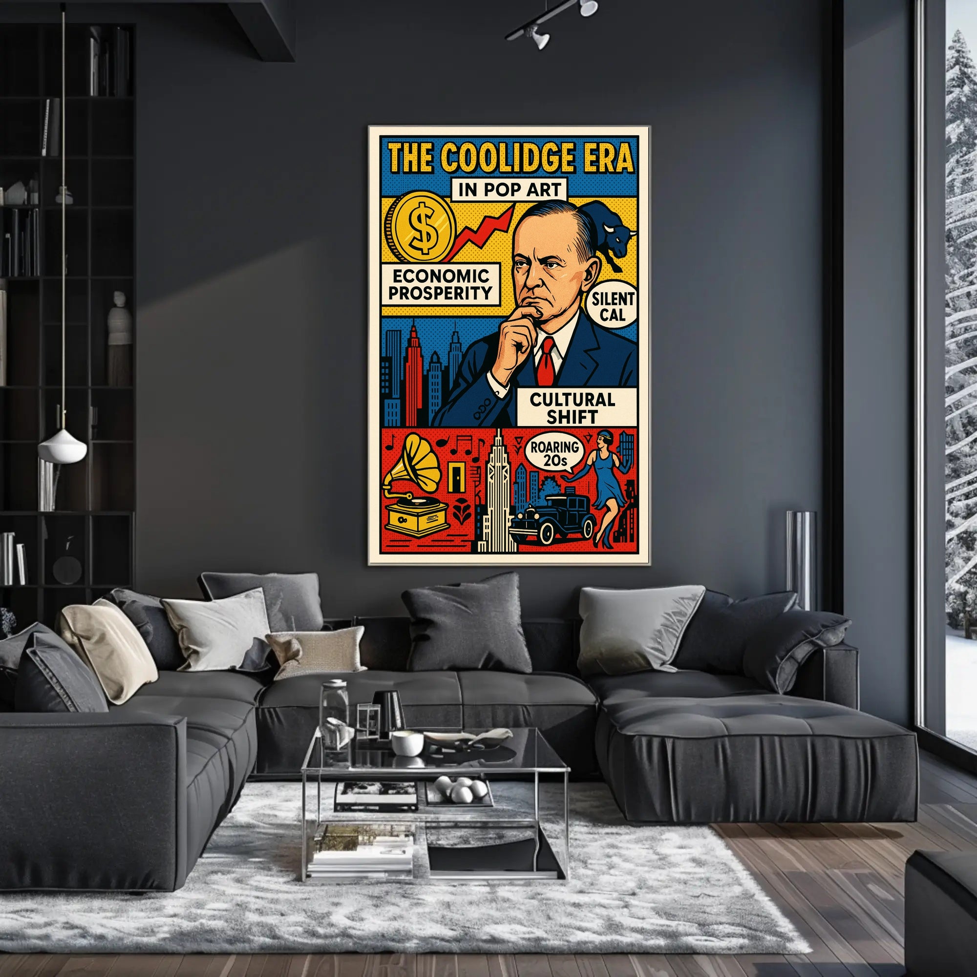 The Coolidge Era in Pop Art Poster PosterGoat