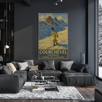 Courchevel Skiing Adventure Poster