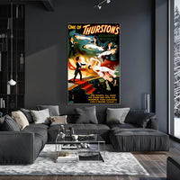 Thurston's Astounding Mysteries Vintage Illusion Cultural Poster
