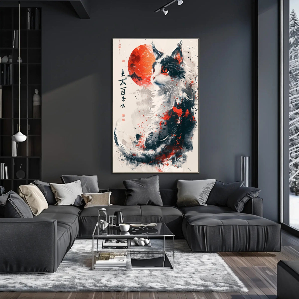 Majestic Feline In Abstract Art Abstract Poster