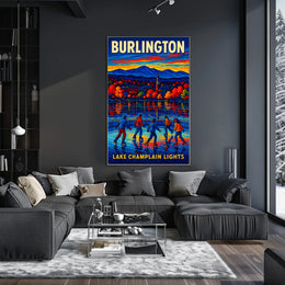 Burlington Lake Champlain Lights Poster
