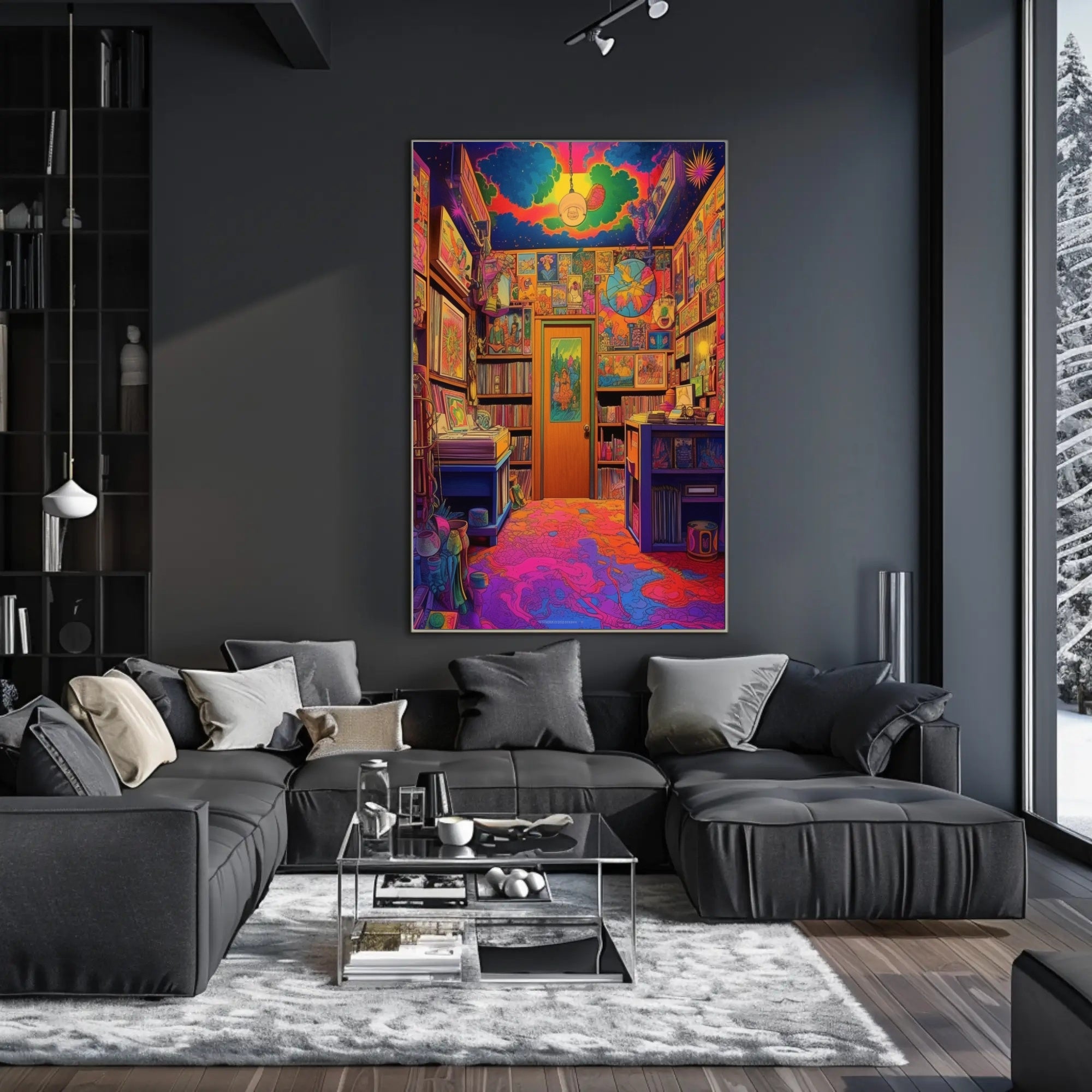 Vibrant Psychedelic Room Poster