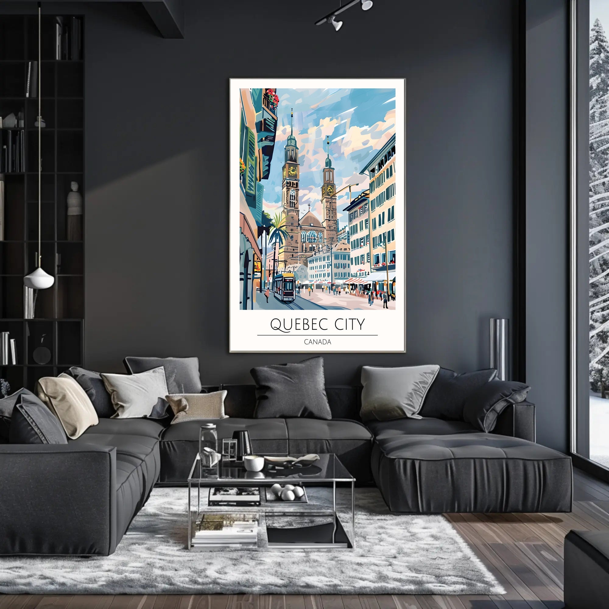 Quebec City Charm Poster PosterGoat