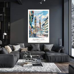 Quebec City Charm Poster PosterGoat
