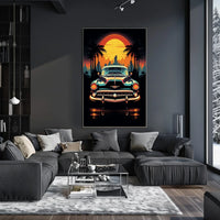 Retro Sunset Drive Poster
