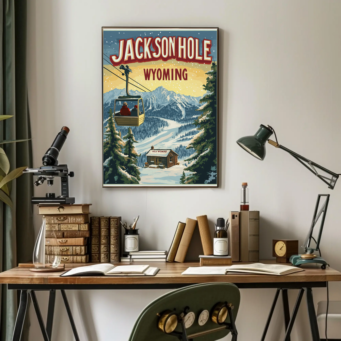 Jackson Hole Wyoming Vintage Poster