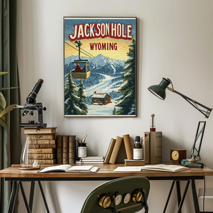 Jackson Hole Wyoming Vintage Poster