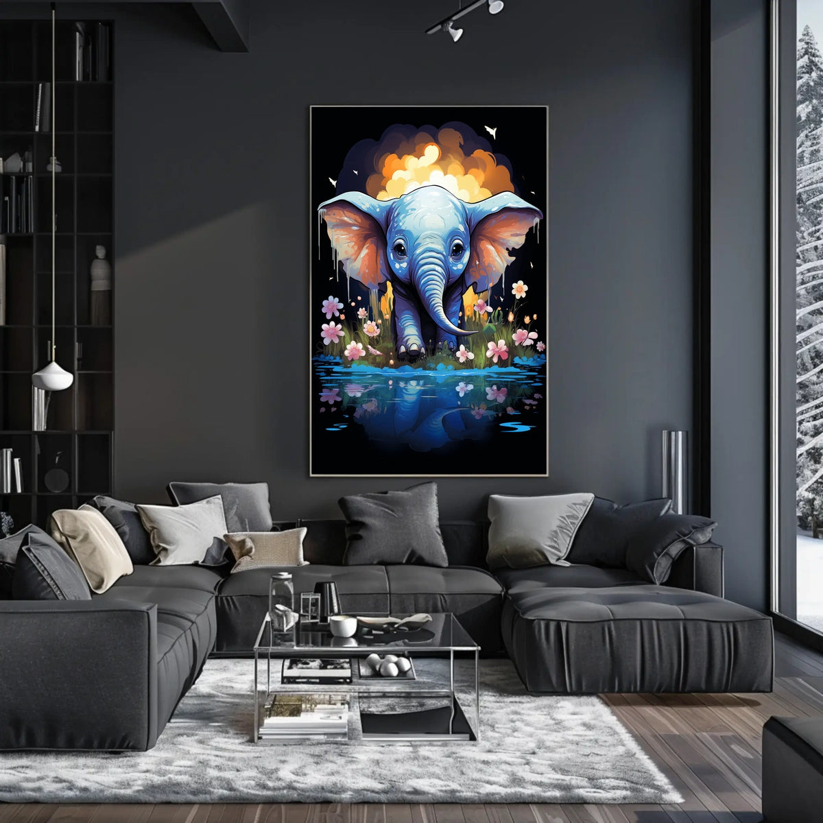 Elephant Dreams A Whimsical Fantasy Landscape