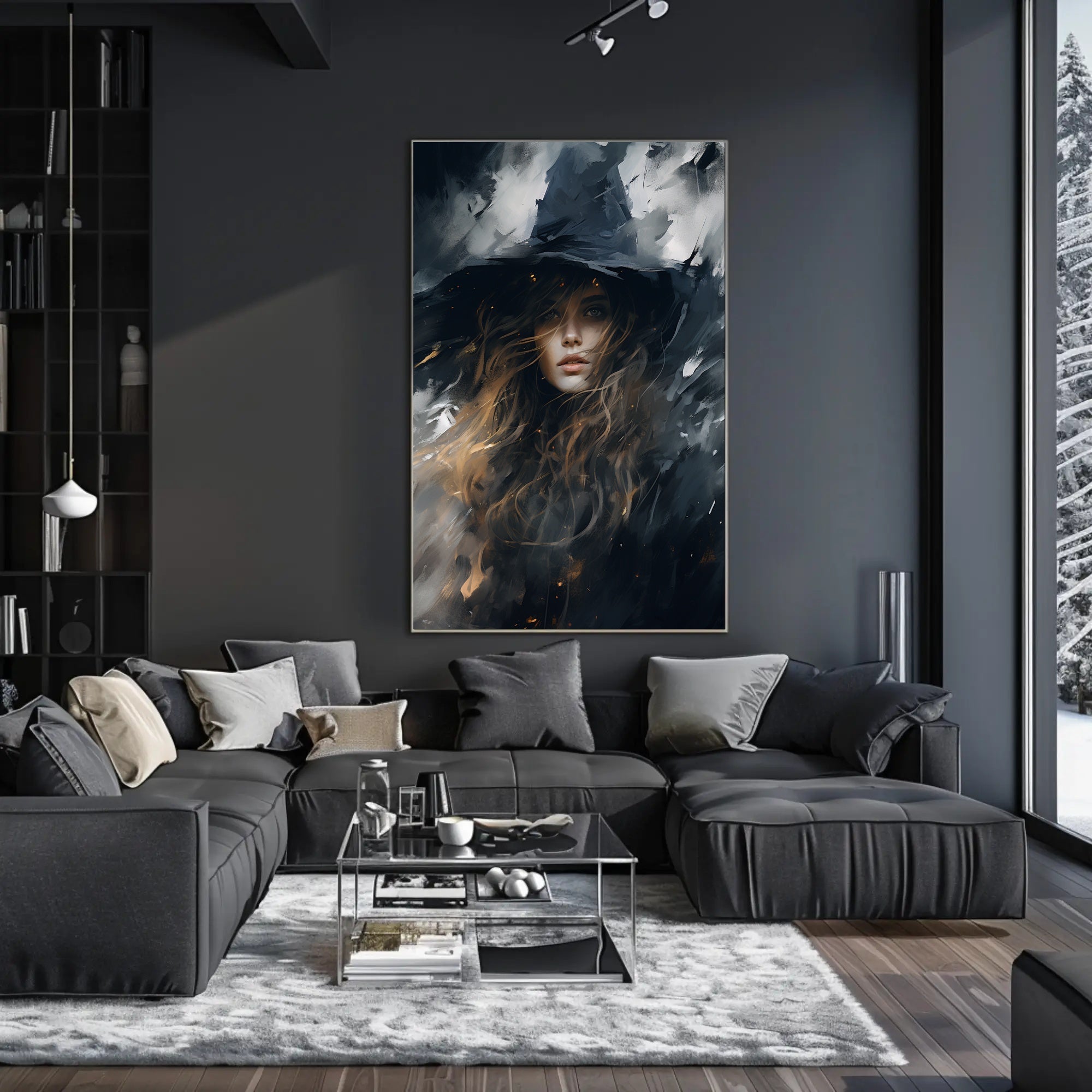 Enigmatic Witch Portrait Poster