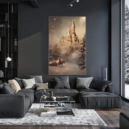 Enchanted Winter Castle Poster