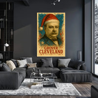 Grover Cleveland Festive Portrait Poster